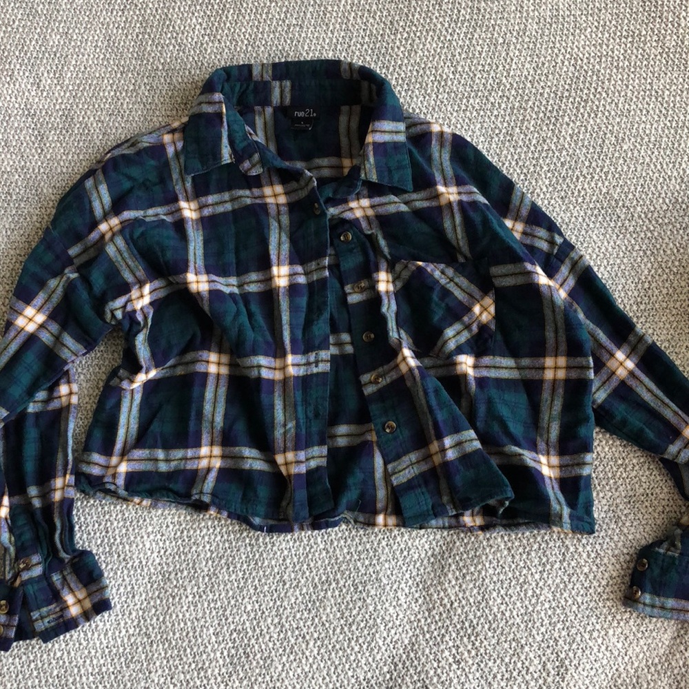 Flannel crop top